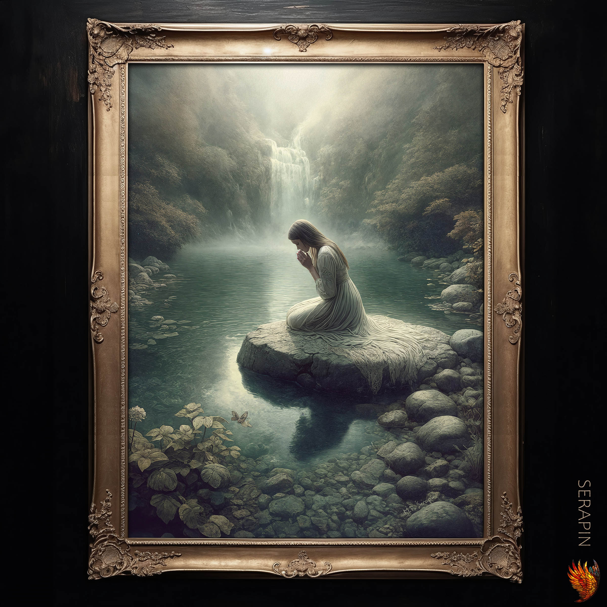 A Quiet Moment — original Catholic art by M.P. Serapin