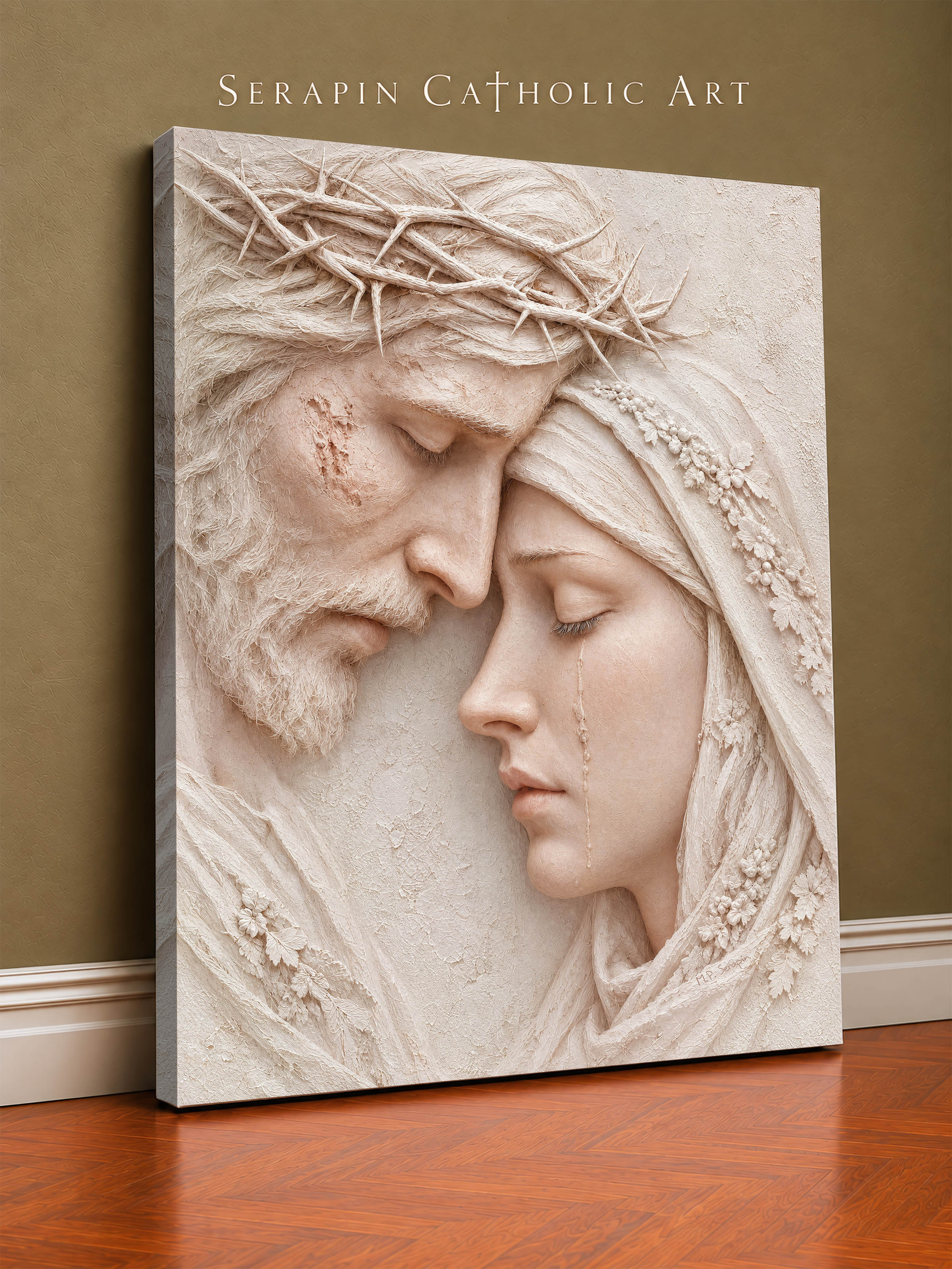 Goodbye Mother 3 — original Catholic art by M.P. Serapin