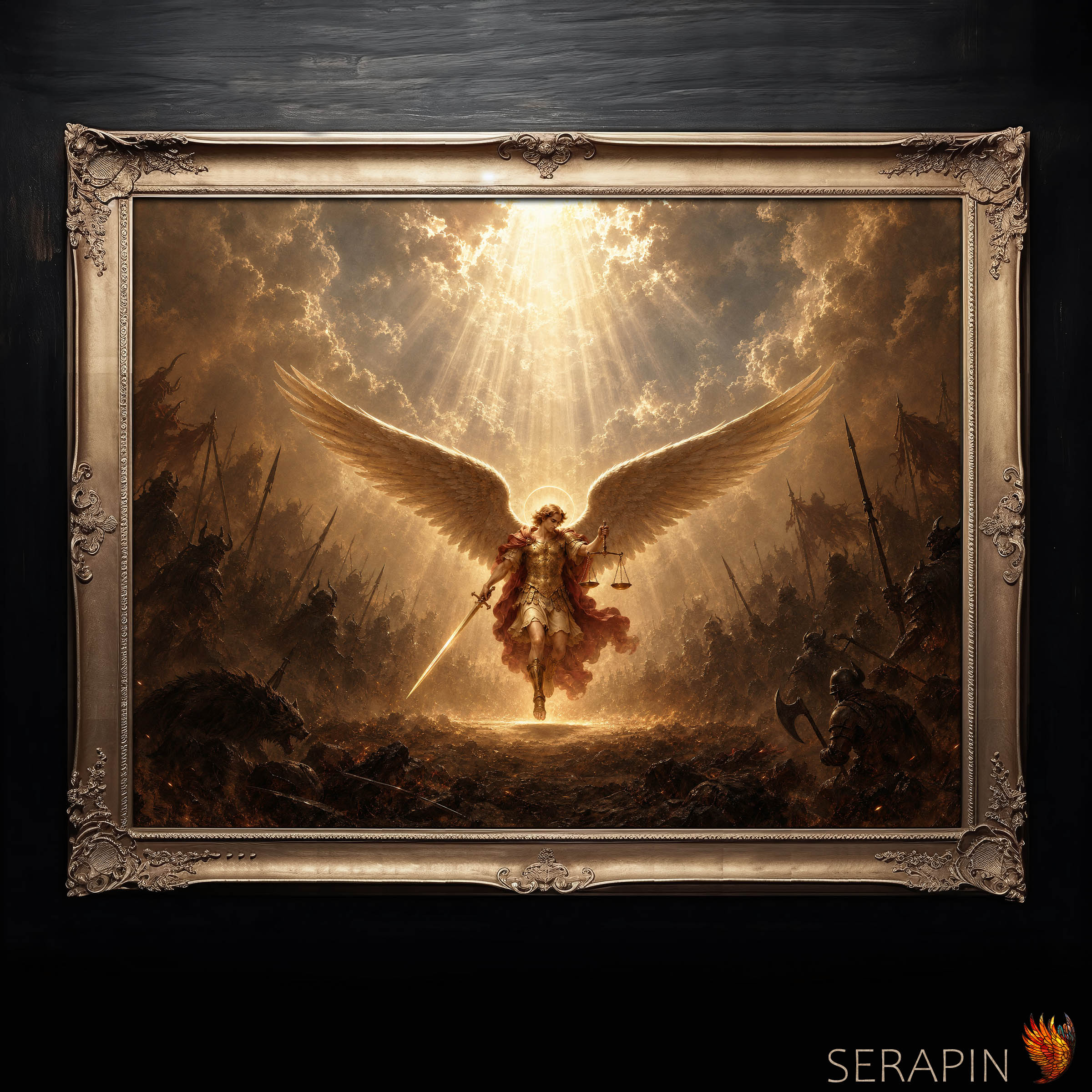 Into The Inferno 2 — original Catholic art by M.P. Serapin