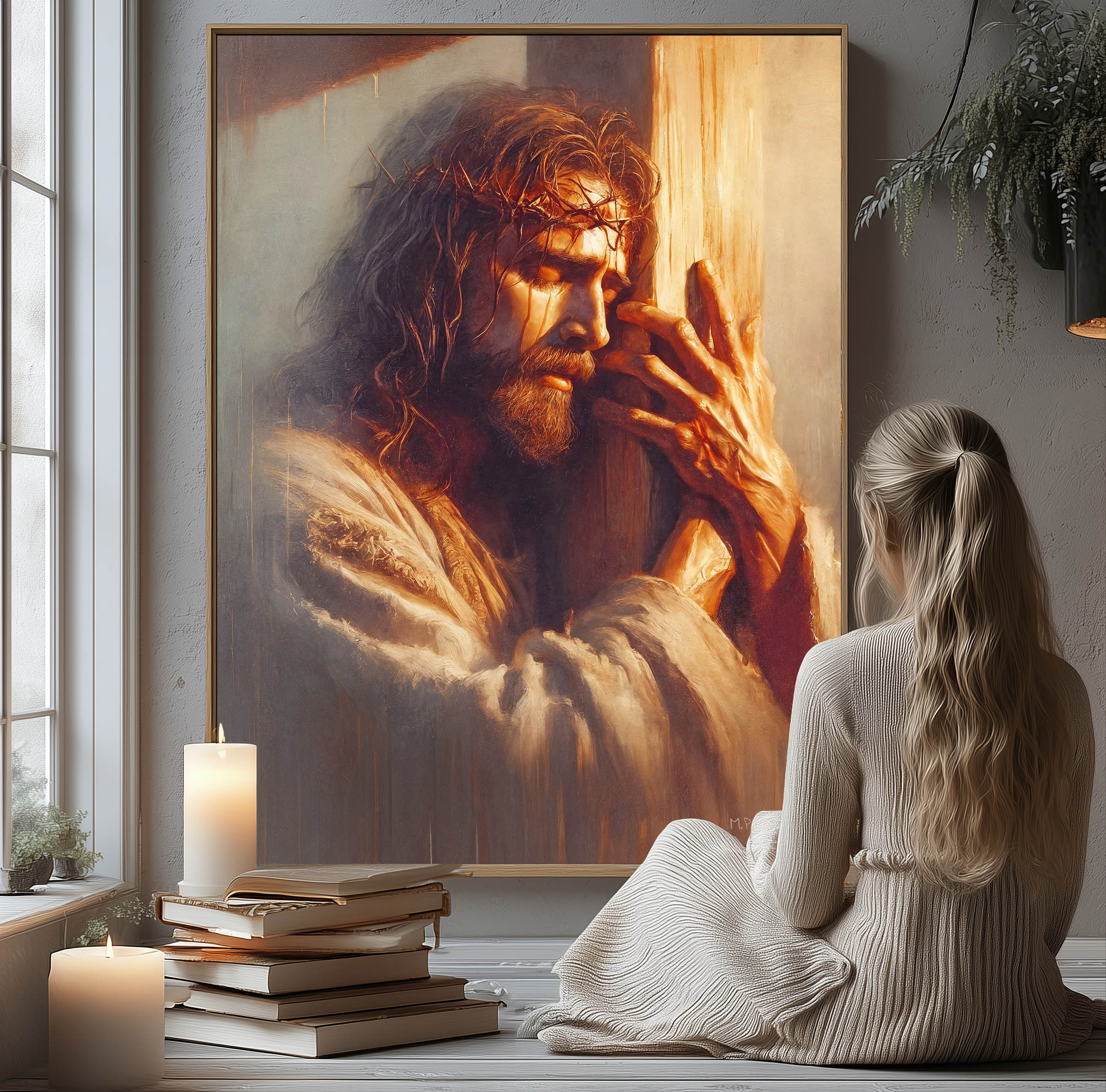 Jesus Embraces The Cross — image 16