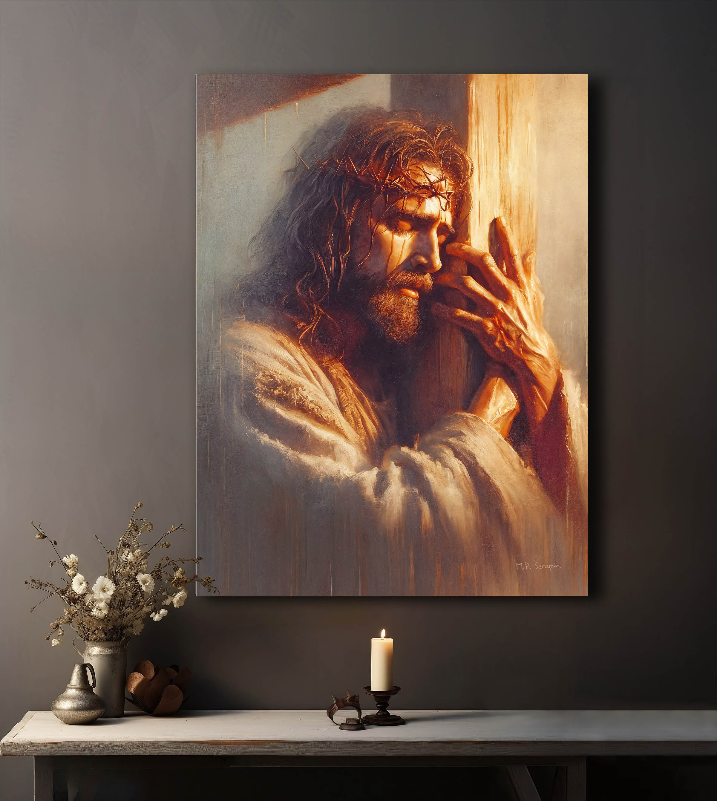 Jesus Embraces The Cross — image 17