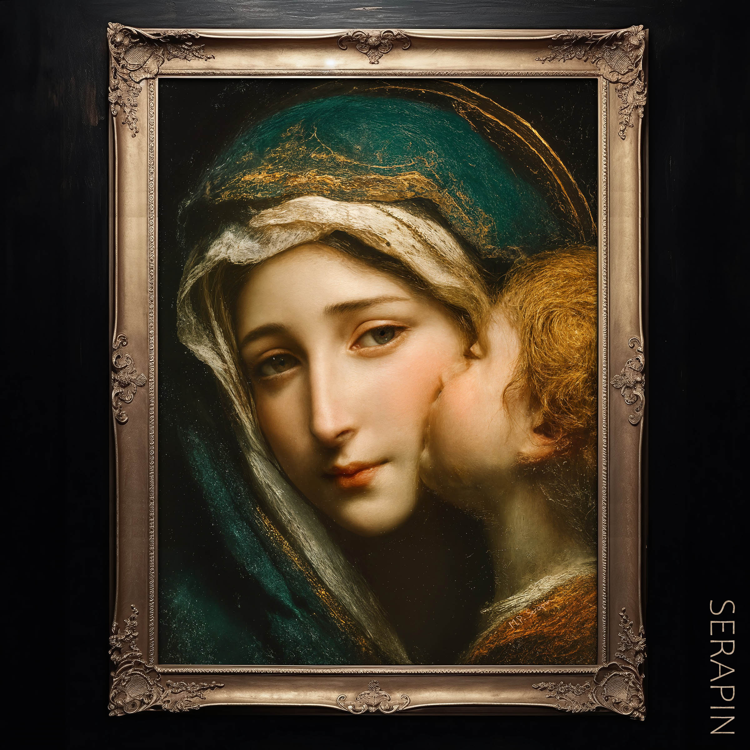 Madonna and Child - Intimate Moment — original Catholic art by M.P. Serapin