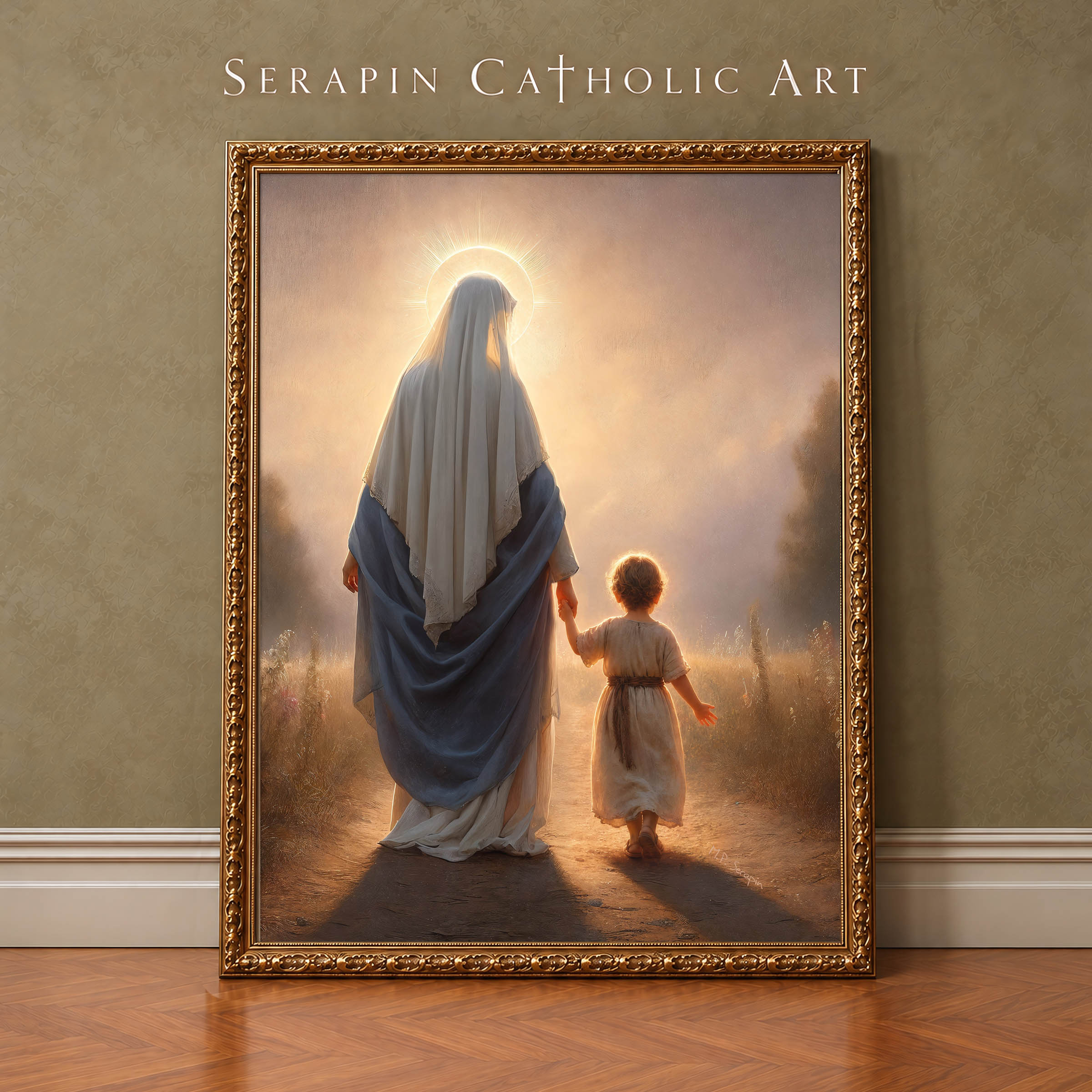 Mary Lead Me 2 — original Catholic art by M.P. Serapin