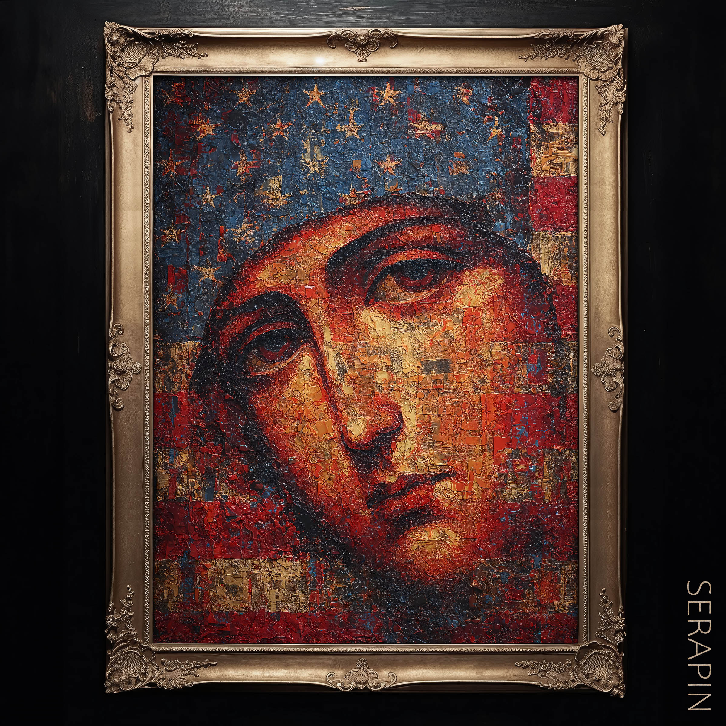Our Lady of America — original Catholic art by M.P. Serapin
