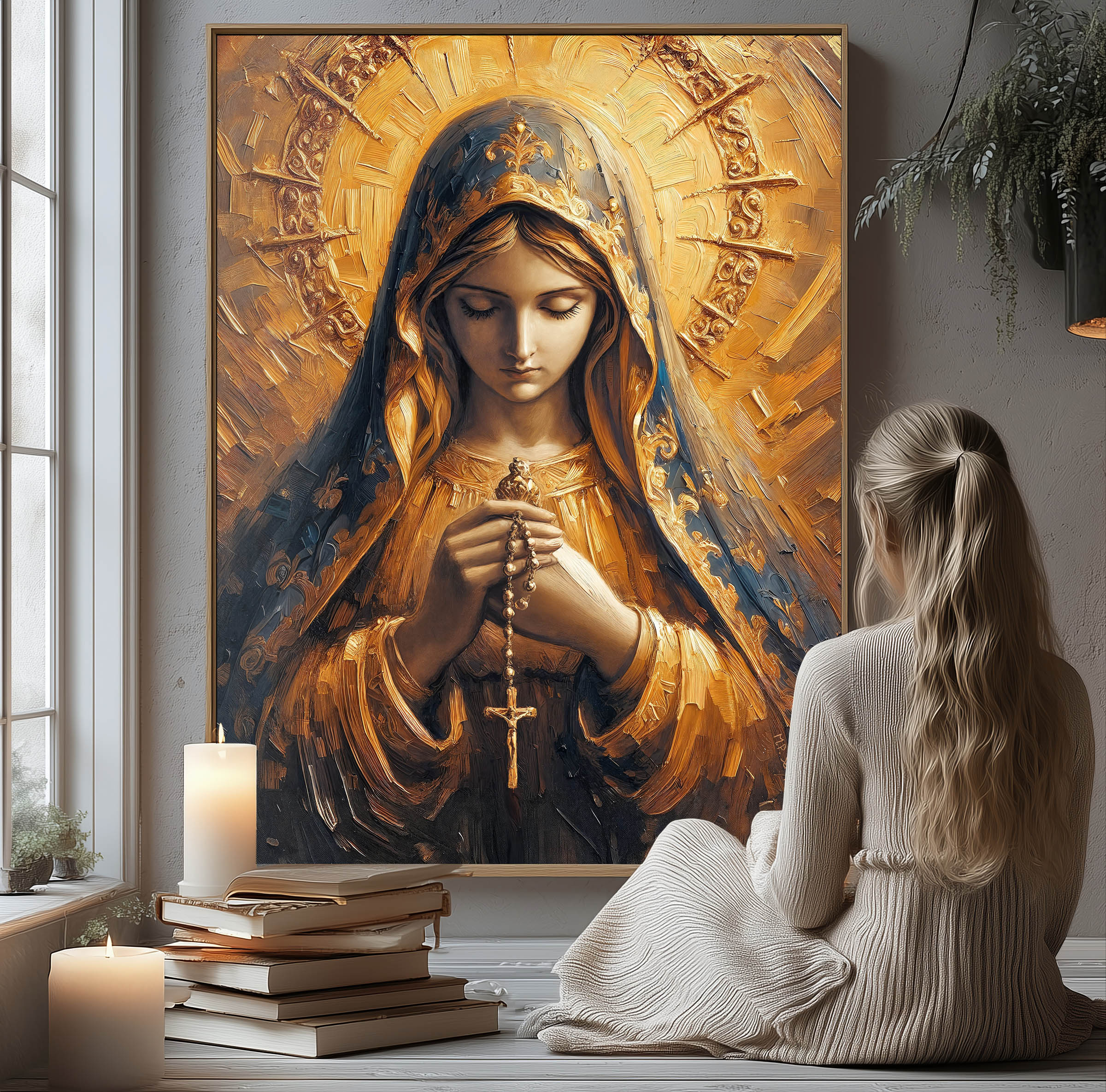 Our Lady of the Holy Rosary - Impasto — image 16
