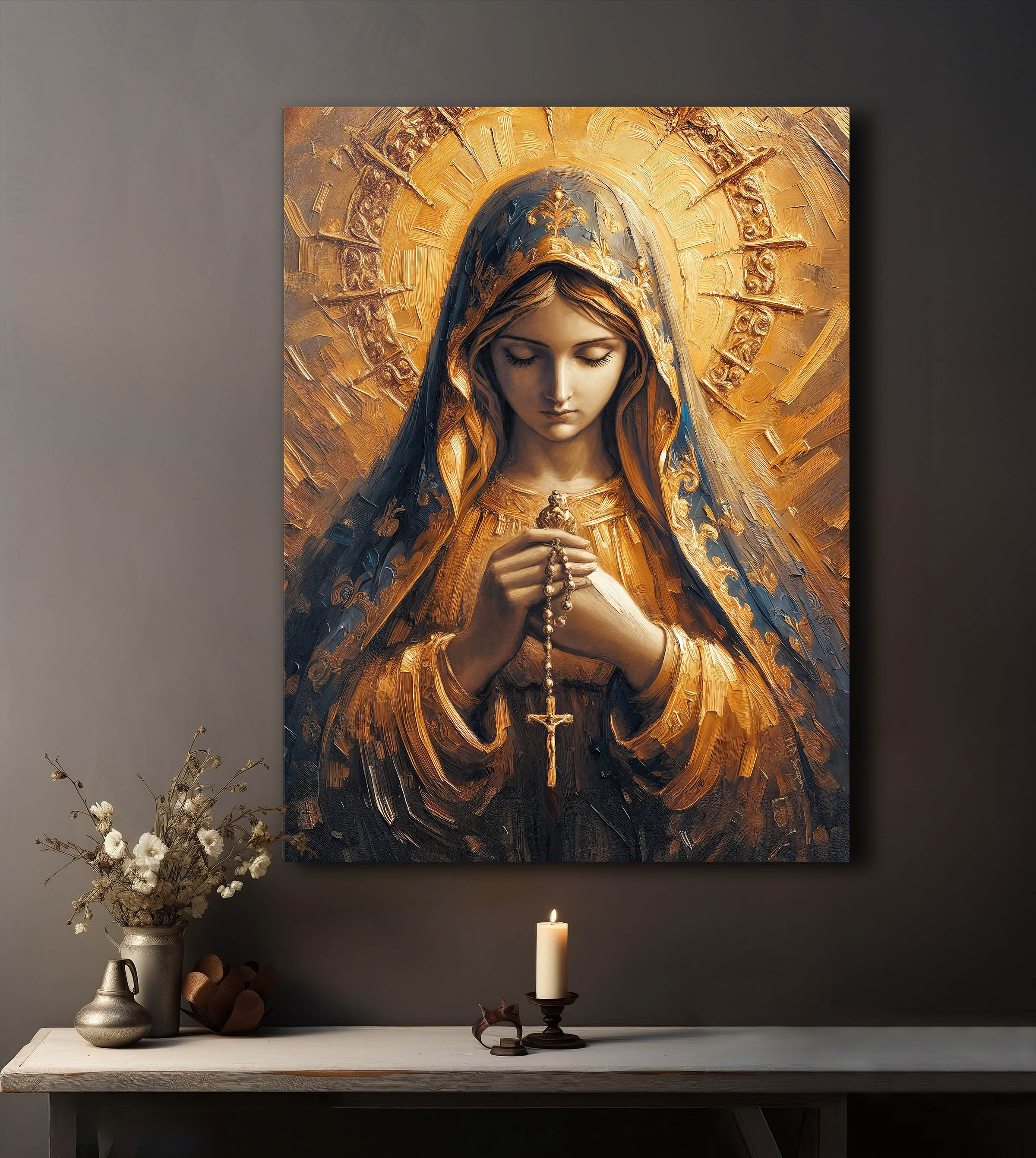 Our Lady of the Holy Rosary - Impasto — image 17