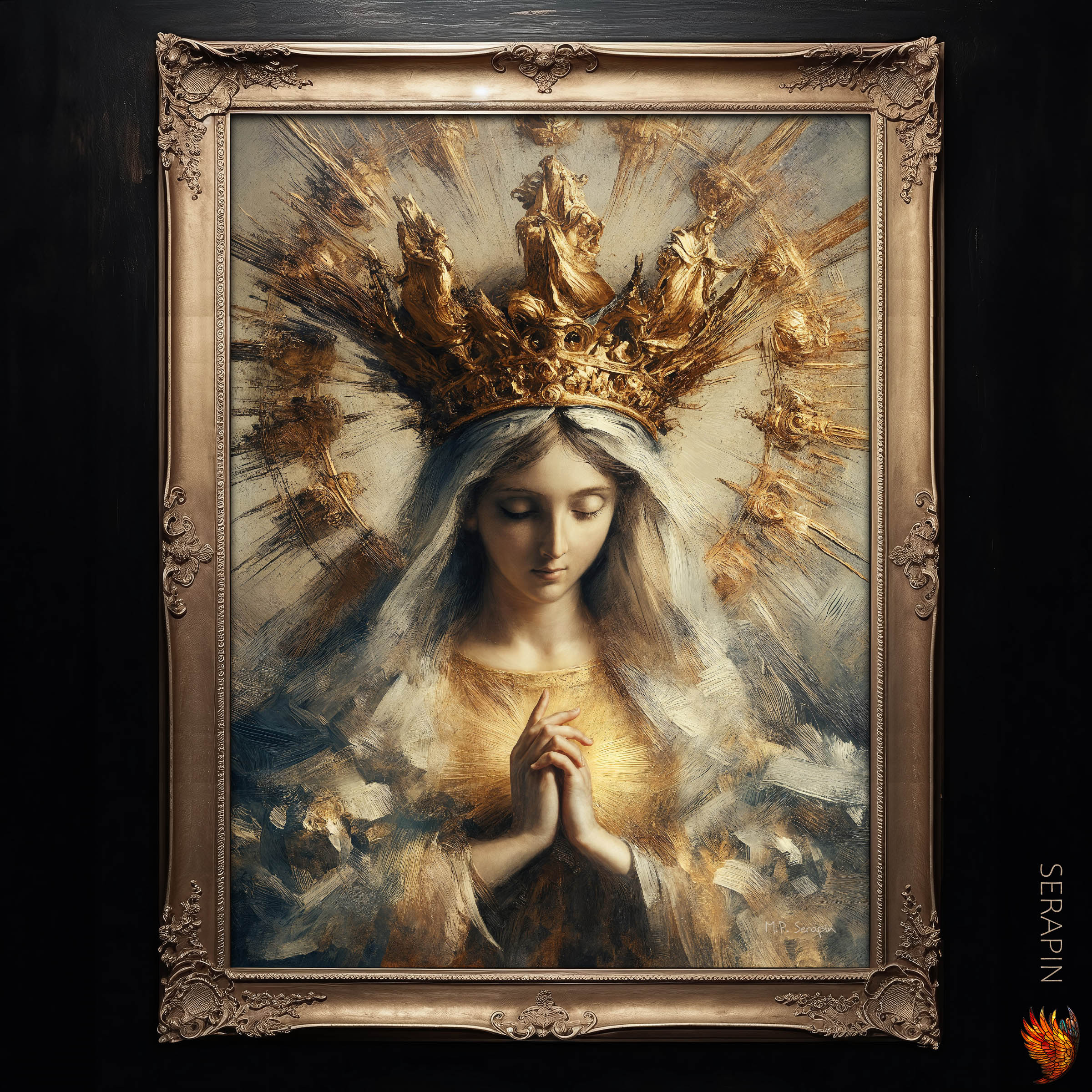 Queen of Heaven — original Catholic art by M.P. Serapin