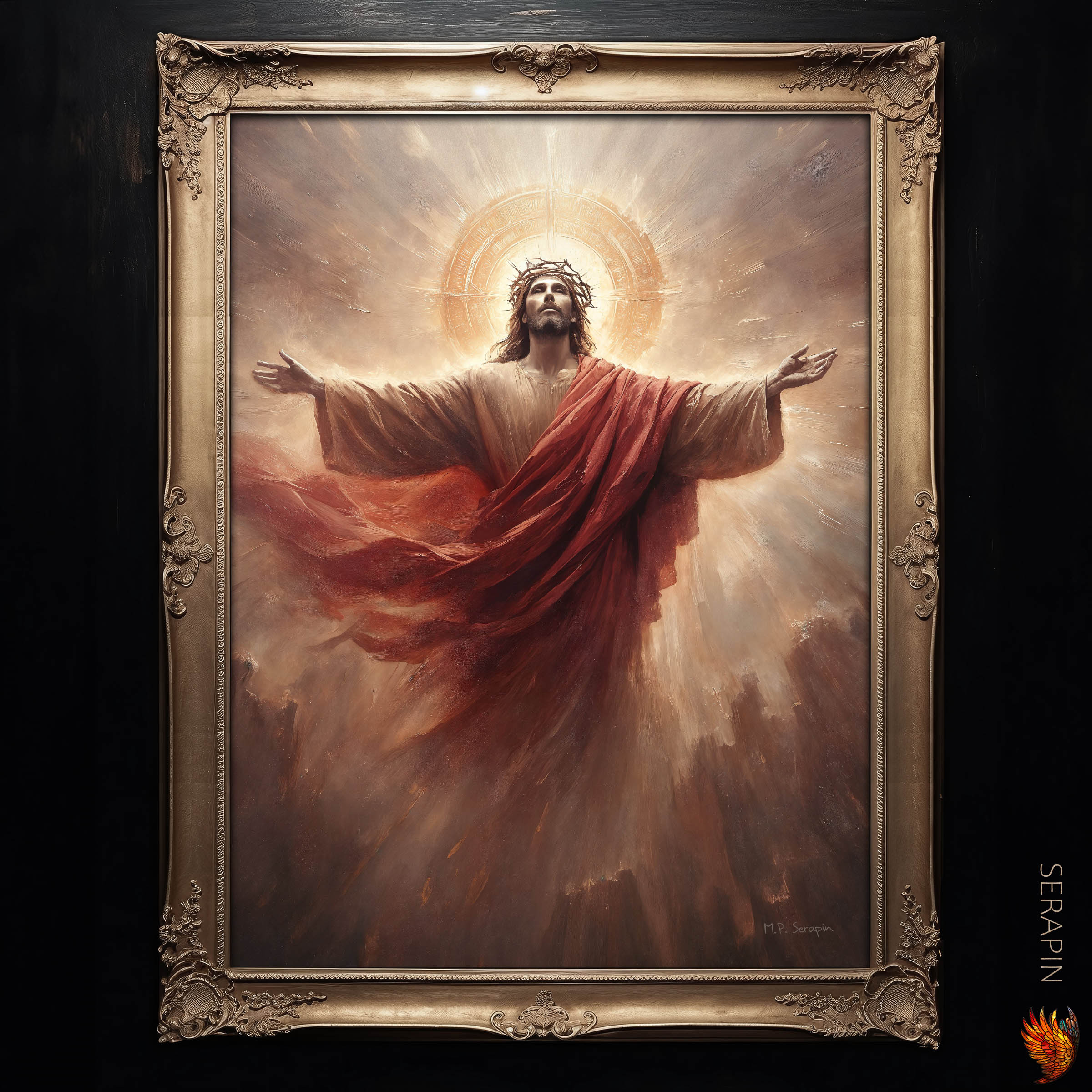 Redemptor Hominum — original Catholic art by M.P. Serapin
