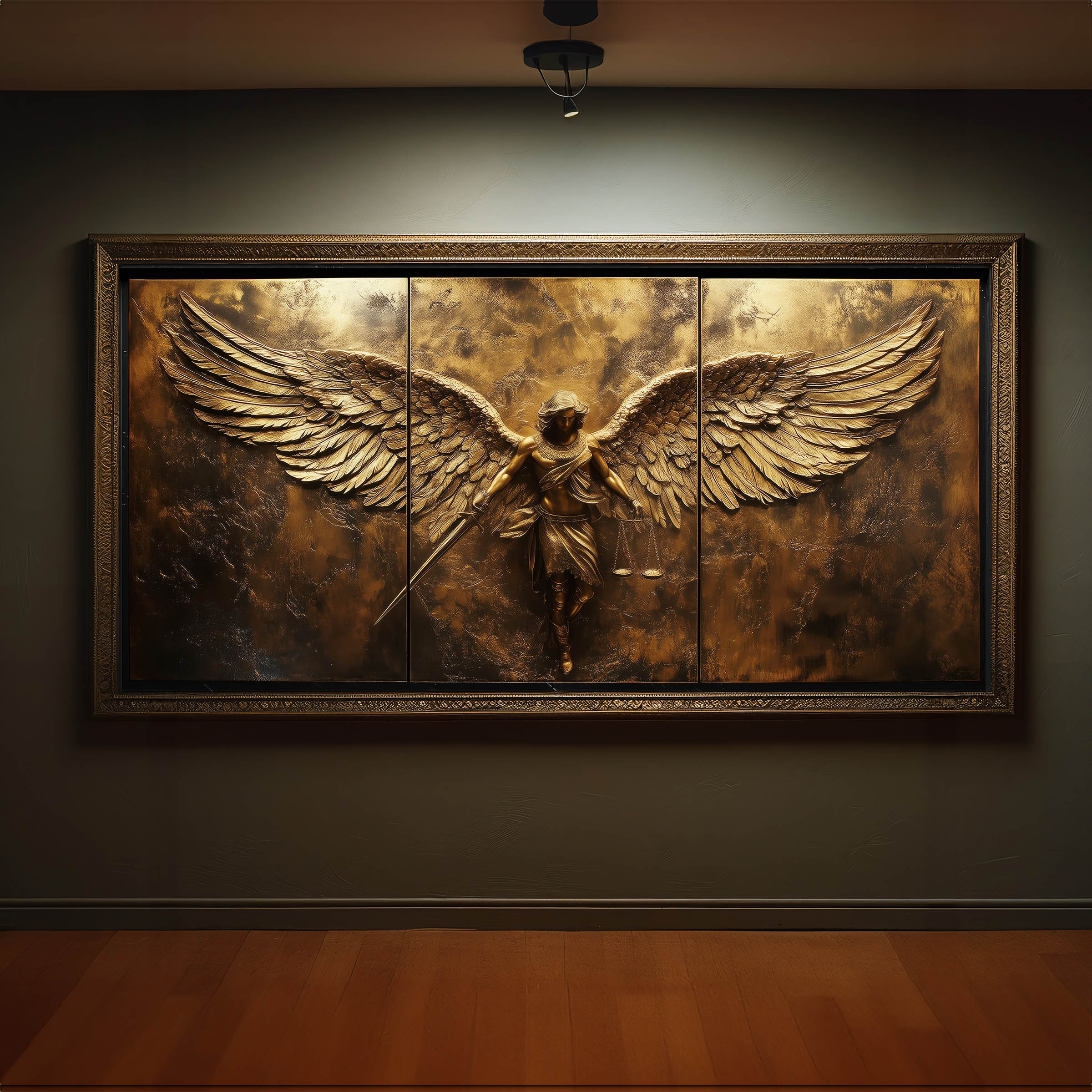 Saint Michael the Archangel — original Catholic art by M.P. Serapin