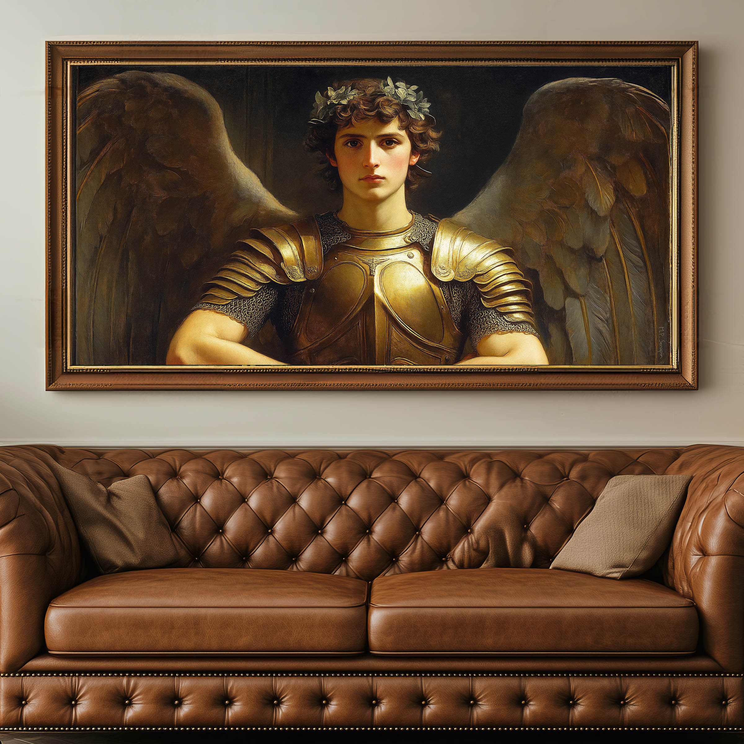 Saint Raphael the Archangel — original Catholic art by M.P. Serapin
