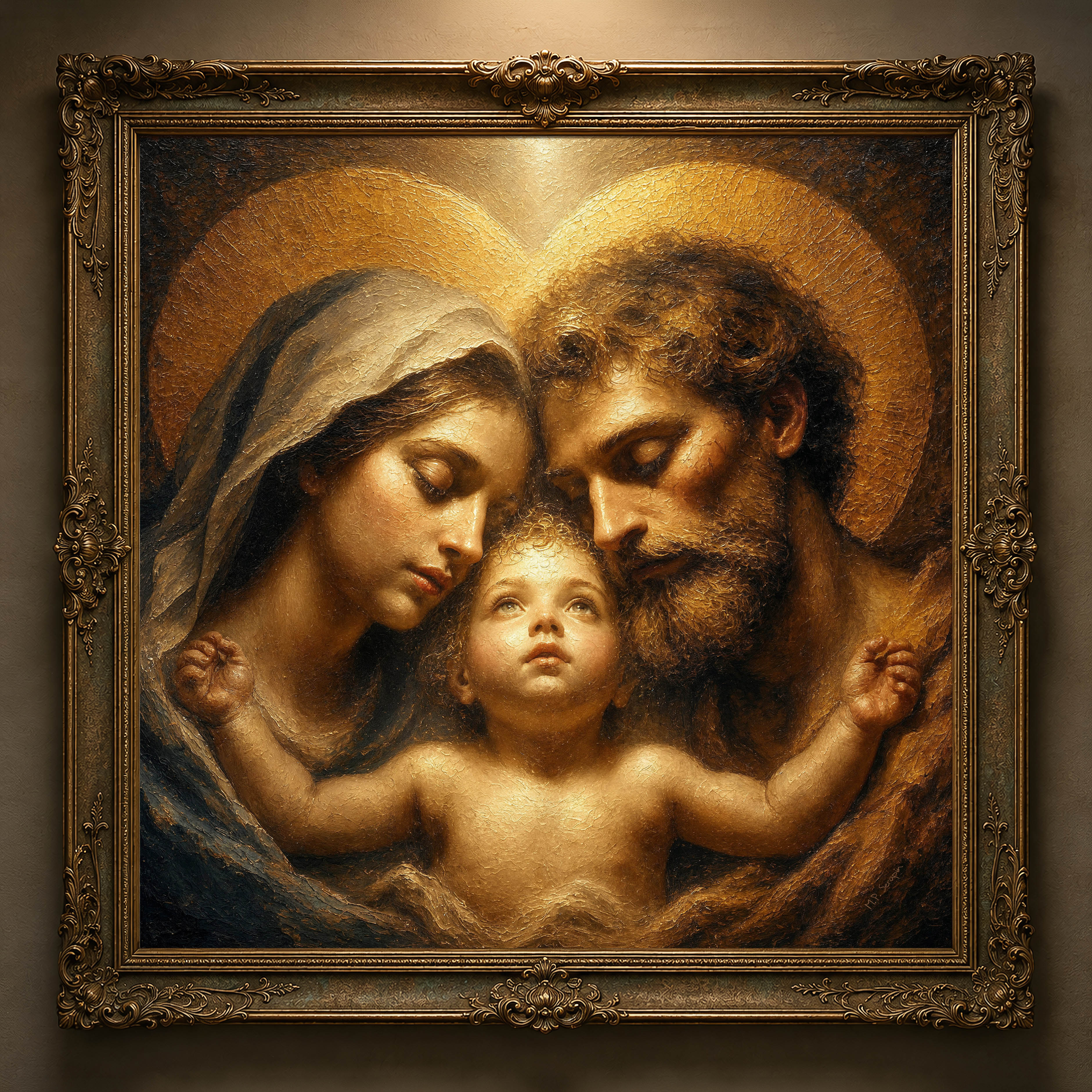The Cross Foretold — original Catholic art by M.P. Serapin