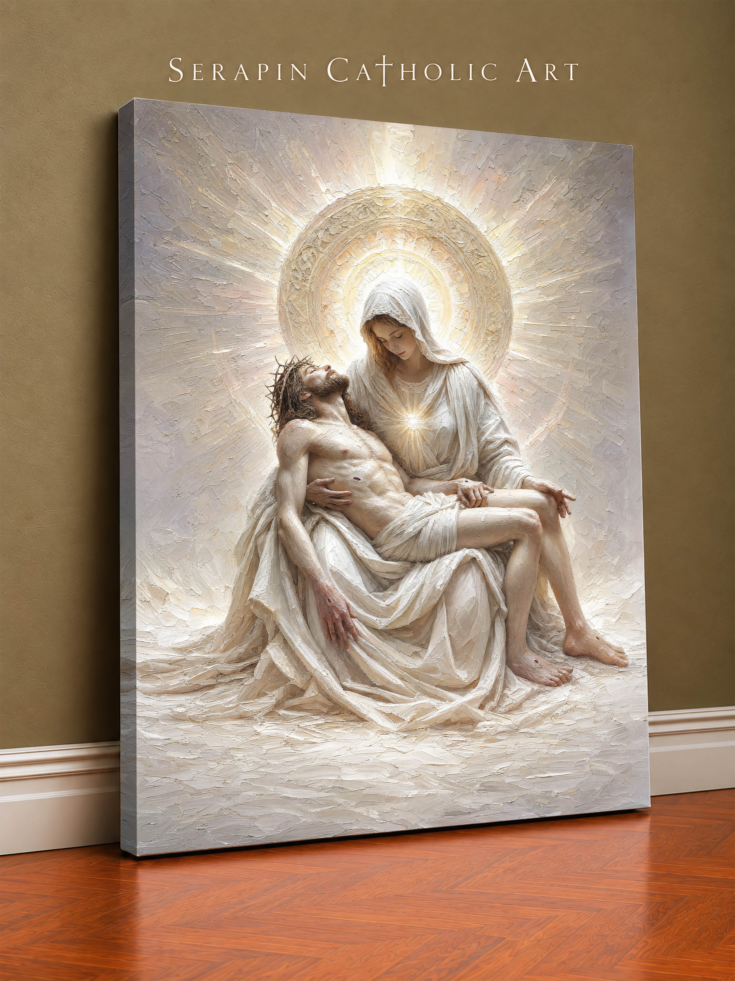 The Pieta 2 — original Catholic art by M.P. Serapin