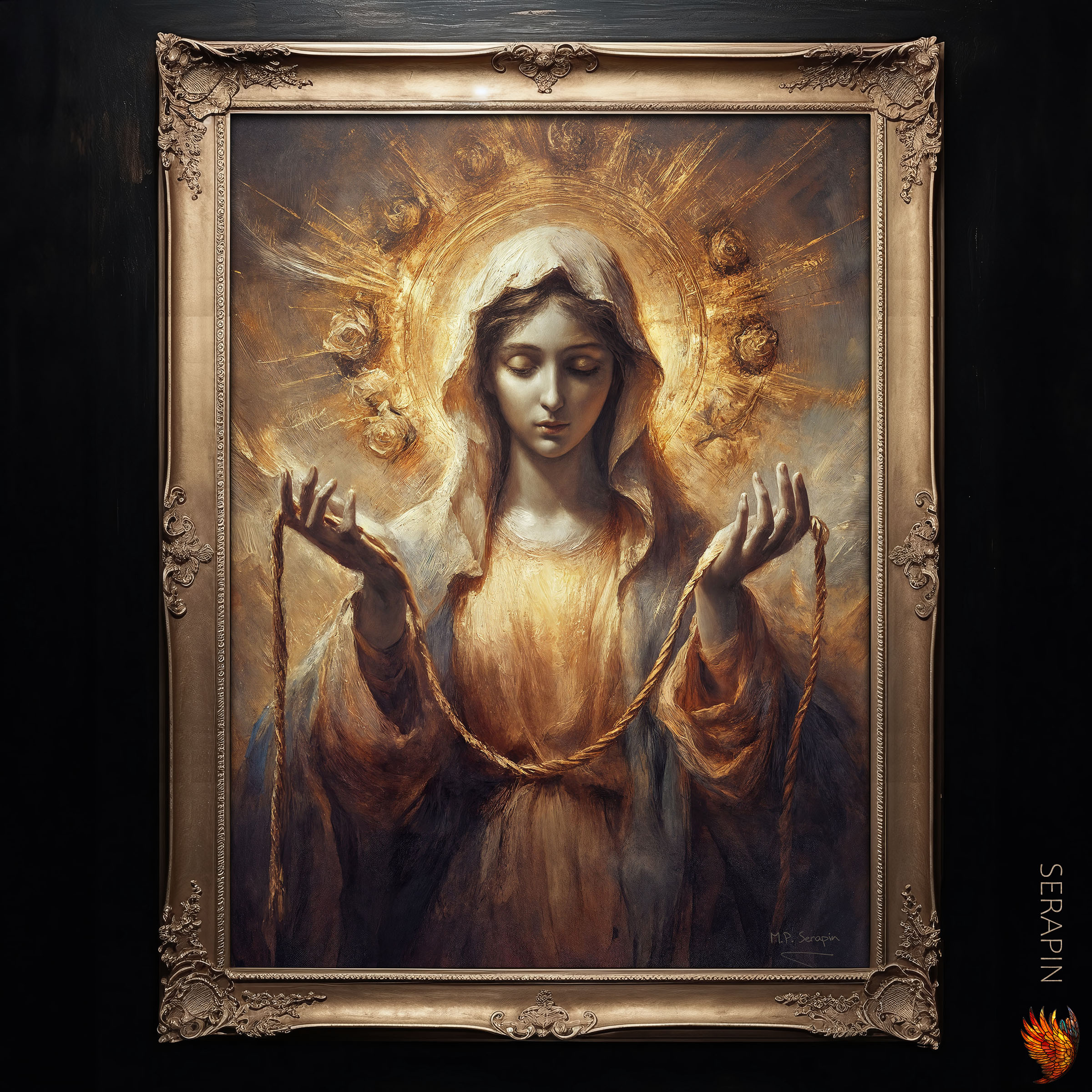 Undoer of Knots II — original Catholic art by M.P. Serapin